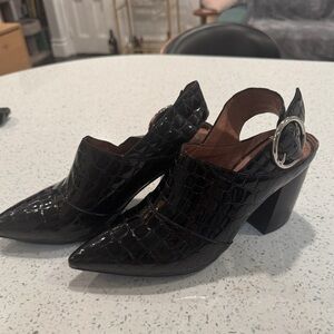 Jeffrey Campbell - Sling Back Alligator Booties